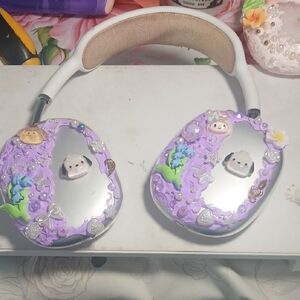 Custom Purple Decorated Headphones
